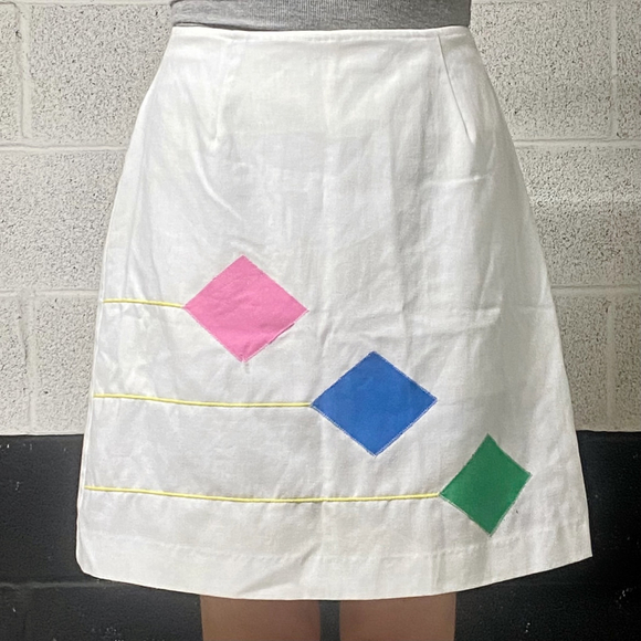 Unbranded Dresses & Skirts - White Vintage Appliqué Tennis Skort Size S